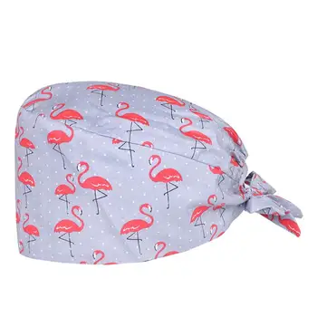 Flamingo Bžūp Kūrybos Spausdinimas Bžūp Medvilnė Darbo Skrybėlę Headwrap (Pilka)