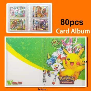Naujas 80/240PCS Pokemon Kortas, Albumas, Knyga, Animacinių filmų TAKARA TOMY Anime Žaidimas prancūzų Kortelės GX Turėtojas Kolekcijos Katalogą, Vaikas, Kietas Žaislas Dovana