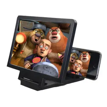 Mobiliojo Telefono Ekrane Stiprintuvo Universal 3D Kino Ekrane Padidinti Ryškus didinamasis stiklas HD Projektorius, Stovas Turėtojas Radiacinės Saugos