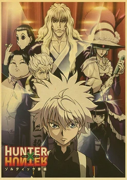 Japonų Anime, Hunter x Hunter Retro Plakato Populiarus Klasikinis Menas Sienos Nuotraukas Kambarį Namuose Plakato spauda Dekoras