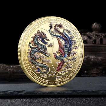 Naujas Individualų Gerovė Atnešė Drakonas ir Feniksas Progines monetas, Tradicinių Aukštos Kokybės