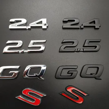 Automobilio Stilius 3D Metalo Automobilių poslinkis 2.4 2.5 Q G S Automobilių Ženklelis galiniai Emblema uodega lipdukas Toyota CROWN REIZ Camry Aksesuarai