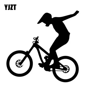 YJZT 15.2 CM*15 CM, Originalus Dviratis BMX Rider Įgūdžius Ekstremaliomis Didžiausias Sporto Vinly Lipdukas Dekoras Automobilių Lipdukas Juoda/Sidabrinė C27-0670