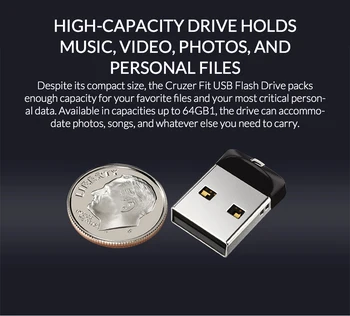 SanDisk USB Flash Drive 64GB 32GB 16GB 8GB USB 2.0 SDCZ33 Mini Pen Drives Stick U Disko USB Raktas Flash Drive KOMPIUTERIUI