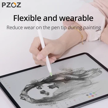 PZOZ 8 vnt Apple Pieštukas 1 2 Tablet Touch stylus Pen plunksnų atveju, Minkšti silikoniniai Apsauginiai atveju 