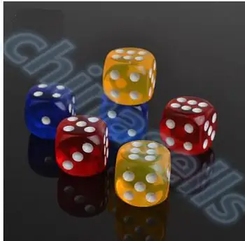 30pcs Skaidrus Pokerio Žetonų kauliukai kaip 14mm Šešių Pusių Vietoje Įdomus stalo žaidimas Kauliukais, D&D, RPG Žaidimai Šalies Lošimo Kauliukai Žaidimas Kauliukus