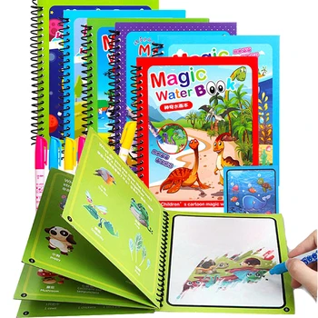 Žaislai Montessori Žaislai Daugkartinio naudojimo Spalvinimo Knygelė Magija Vandens Piešimo Knyga Jutimo Ankstyvojo Lavinimo Žaislai Vaikams