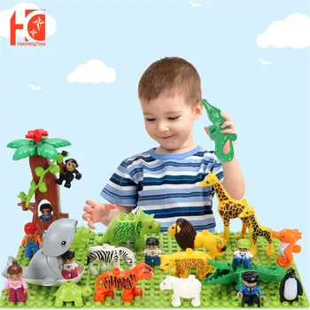 Blokai Vaikų Gyvūnų Žaislas Modeliu, Didelio Dydžio, Pastato Blokas, Reikmenys, Statybinės Plastikinės Triceratopsas Žaislai Vaikams Berniukas
