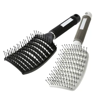 2020 Plaukų Šukos Hairbrush Moterų Drėgnų Plaukų Šepetys Profesionalus Stilius Plastiko Nailono Didelis Išlenktas Šukos Šukuosenos Formavimo Priemonė