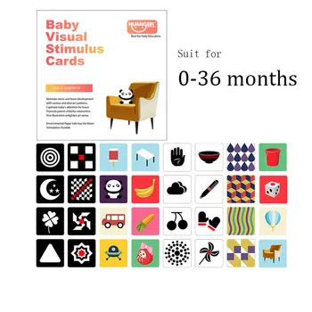 Kūdikių Vizualinė Stimuliacija Flash Kortelės Montessori Ugdymo Juoda Balta Spalvingų Iliustracijų Didelis Kontrastas Knygos Bamblys Žaislai, Dovanos
