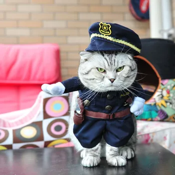 8 Modelius Juokinga Halloween Katės Kostiumas Slaugytoja Policijos Gydytojas Cosplay Kostiumai Už Maža Kačių, Šunų, Naminių Gyvūnėlių Šuniuką Čihuahua Vienodų Drabužių