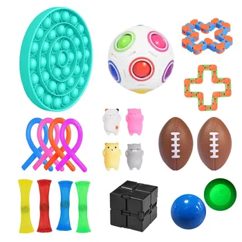 Fidget Žaislų Rinkinys EDC Vertus Autizmo ADHD Nerimas Įtempių Išspausti Žaislai Pop Burbulas Fidget Jutimo Žaislas Vaikams Suaugusieji