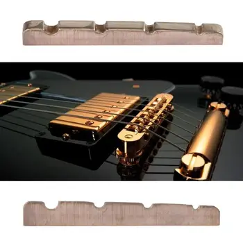 42mm Juostinėmis Žalvario Metalo String Tiltas Veržlė 4-Styginių Elektrinės bosinės Gitaros Dalis Styginiai Muzikos Instrumentai, Reikmenys