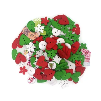 100vnt Atsitiktiniai Mišrios Medienos Mygtukus Kalėdų Mygtuką Širdies Gėlių Formos Mediniai Mygtukai Drabužių 