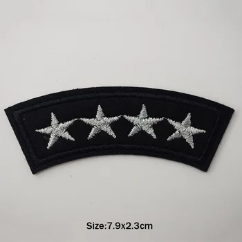 Star Reitingas Rango Kariuomenės Emblema Geležies Pleistrai Siuvimo Siuvinėtos Aplikacijos Striukė Drabužių, Lipdukų Badge 