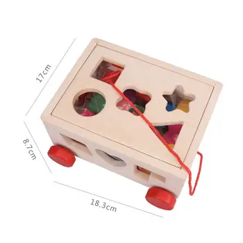 Naujagimio Medinės Formos Rūšiavimo Montessori Bamblys Ankstyvojo Lavinimo Žaislai Žvalgybos Langelį Formos Atitikimo Žaislai Vaikams
