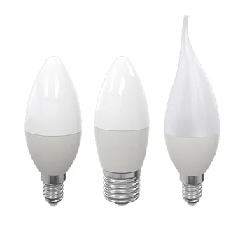 E14 E27, B22, LED Žvakių lemputė AC 220V led šviesos šviestuvo lempa, Žvakė Lemputes 7W Lempų Apdaila Šviesa Šilta/Balta Energijos Taupymo