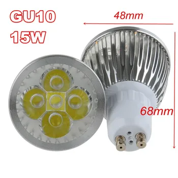 Super Lumineux 9 W 12 W 15 W, GU10 LED lampe 110 V, 220 V Pritemdomi Led Prožektorius chaud/Naturel/Refroidit Blanc GU10 LED lam