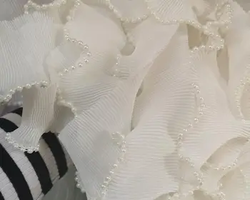 6CM Pločio KARŠTO Siuvinėjimo Balta gėlė, tiulio, nėrinių audinys, apdailos juostelės 