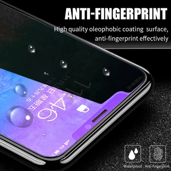 Stabdžių Mėlyna Šviesa iphone 6 6s 7 8 plus x xr xs 11 pro max SE apsauginės plėvelės grūdintas stiklas telefono ekrane raštas ant stiklo
