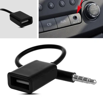 3.5 mm Male AUX Kištuko Lizdas, USB 2.0 Moterų Keitiklio Kabelį, Laidą, Automobilinį MP3