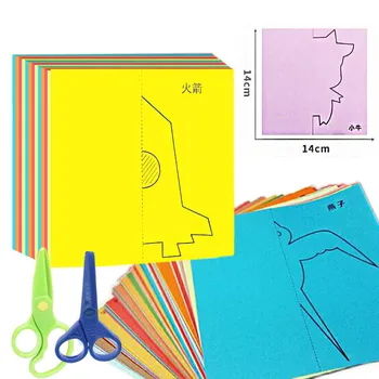40pcs amatų Vaikams, cartoon spalvos popieriaus lankstymo, pjovimo kinderen meno 
