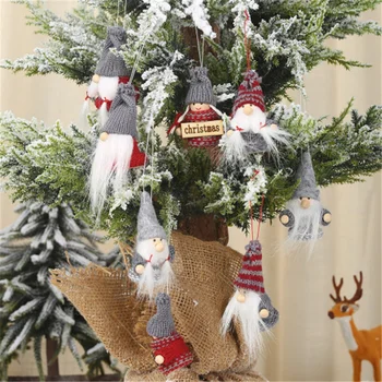 Linksmų Kalėdų 2vnt Kalėdų Medžio Apdaila Beveidis Miško Elfas Vyras Pakabukas 2021 Naujųjų Metų Kalėdinė Dekoracija Kalėdų Dovana