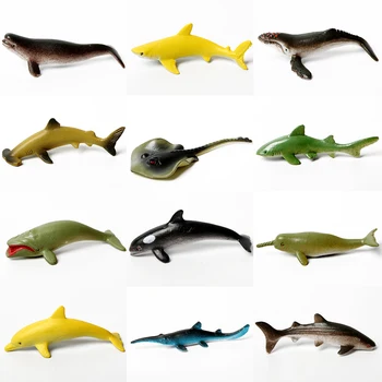 Po vandeniu Giliai Jūros Būtybių Tropinių žuvų,Ryklių Gyvūnų figūrėlių, Jūros Būtybių, Švietimo Žaislai Vaikams-Įvairūs Stiliai