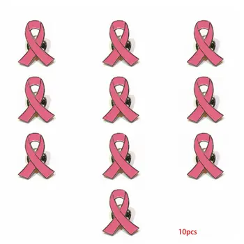 10vnt/Set Moteriški Papuošalai Emalio Rožinės Juostelės Sagės Smeigtukai Išgyventi Krūties Vėžio Sąmoningumo Tikiuosi, kad Atvartas, Mygtukų Ikonas,