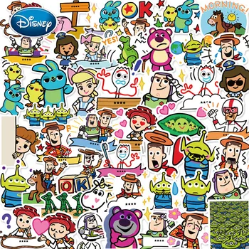 Disney 50pcs Žaislų Istorija Lipdukai Mielas Lipdukai Animacinių filmų Vandens Puodelį Sąsiuvinis Telefonas atsparus Vandeniui Apdailos Vadovas Lipdukas