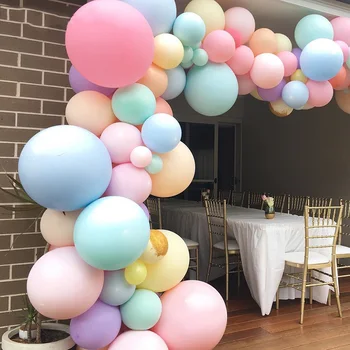 100vnt 10inch Macaron Saldainiai Pastelinių Saldainiai Lateksiniai Balionai Vaikams Gimtadienio Helio Baloons Baby Shower Vestuves Apdaila