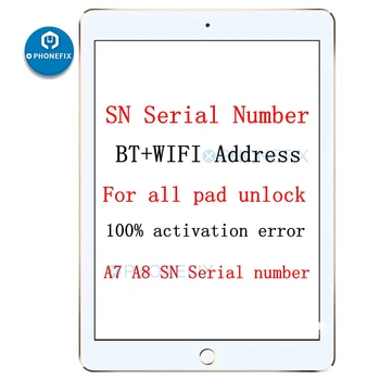 SN Serijos Numeris iPad mini 1 2 3 4 Oro 1 2 