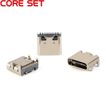 10vnt Micro USB-3.1 SMD 16P tipas-c Female Jungtis Socket DIP4 Hd 