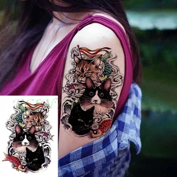 Atsparus vandeniui Laikina Tatuiruotė Lipdukas Japonų animacinių filmų anime gyvatė gėlių Netikrą Tatto 