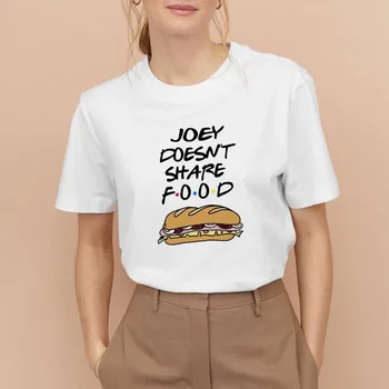 Moterų drabužiai 2019 Draugų TV Šou Marškinėliai JOEY neatskleis MAISTO Padėkos t-shirt moteris Harajuku Ulzzang mados Viršūnes