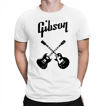 Kietas Gibson Gitara Grafinis Tee Mens Gibson T-shirt Rock, Grunge Muzikos Mylėtojas Tees Hipster Viršūnes Hip-Hop Atsitiktinis Marškinėliai Topai