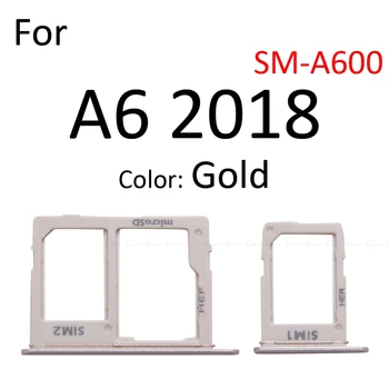 Micro SD ir Sim Kortelės lizdas Lizdas Lizdas Adapteris Jungties Skaitytuvas Samsung Galaxy A8 A6 Plius 2018 A530 A730 A605 Bako Laikiklis