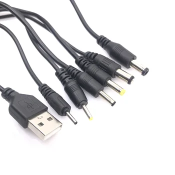USB A Male į DC 2.0 0.6 2.5 3.5 1.35 4.0 1.7 5.5 2.1 5.5 2.5 mm Maitinimo Kištuko Lizdo tipas pratęsimo kabelio jungtis, laidus