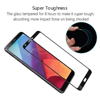 Visiškai Padengti Grūdinto Stiklo LG K10 2017 3d 9H Sprogimo Įrodymus, Screen Protector Filmas LG K10 2017 Padengti Atveju