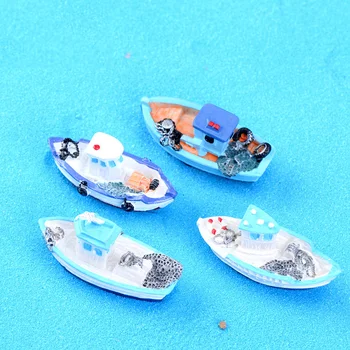 Mini Paplūdimį, Valtis Lėlių Pasakos Sodo Statulėlės/Miniature 
