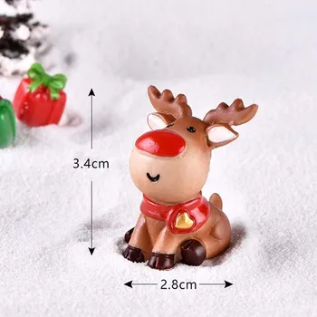 Kalėdų Dekoro Santa Kalėdų Medžio Figūrėlės Pasakų Sodo Dekoro Sniego Kraštovaizdžio Modelio Papuošalus Dervos Figūrėlės Miniatiūros