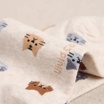 Rudenį Naujų kojinių Gyvūnų animaciją kačių gražių moterų medvilninių kojinių 5 spalvų meias sokken Trikotažo Ponios mielos Moterys