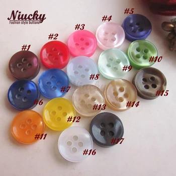 Niucky 11mm 4 skylių 17 spalvas tirština dubenį spalvinga perlamutro marškinėliai mygtukų, skirtų drabužių 