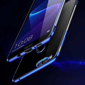 Garbės 7X Electroplated Telefoną Atveju Huawei Honor 7X Atveju Silikonas atsparus smūgiams Atgal Apima Garbę 7X Atveju Huawei