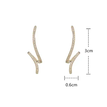 2020 Naujas sutartis korėjos blizga ilgi auskarai mados fine crystal Nereguliarus modeliavimo Moterų Lašas auskarai dizaino Papuošalai