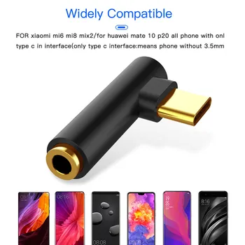 3.5 mm Tipas C Jack Ausinių Kabelis USB C, Vyrų-3.5 mm AUX Audio Adapteris USB-C 3.5 Keitiklio Kabelį Už Xiaomi 6 Huawei P20