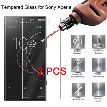 2 vnt Apsauginis Stiklas Sony Xperia Z5 Kompaktiškas 9H Grūdintas Stiklas Sony Z1 Z4 Kompaktiškas Z2 Z3 Plus Kino Screen Protector