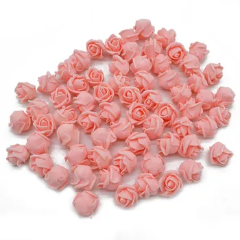 50pcs 2cm Mini Putos, Rožių Dirbtinių Gėlių Galvų 