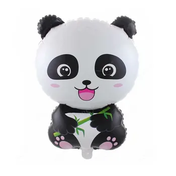 Animacinių filmų Panda Folija Balionai Vaikų Diena, Gimtadienis Baby Shower Gyvūnų Juos Dekoracijos Vaikams Pripučiami Globos Žaislai