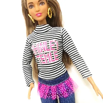 Rankų darbo Mados Kelnės Sijonas Džinsai, Apranga Komplektai Barbie, 30cm BJD FR SD Lėlės Drabužiai Tiktų Lėlių vaidinimą Priedų